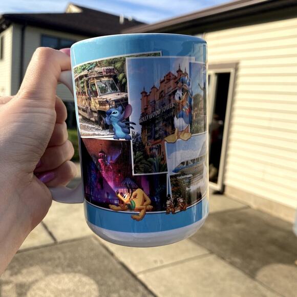 Disney Parks Walt Disney World Four Parks I Wish I Was There Postcard Coffee Mug - Picture 2 of 7
